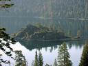 View of Fannette Island, just off the beach from Vikinsgholm.